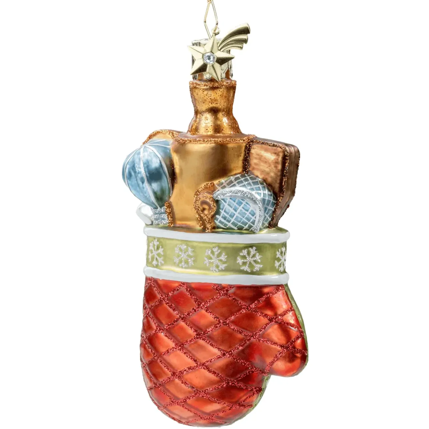 Poesie in Glas Backhandschuh Mit Utensilien