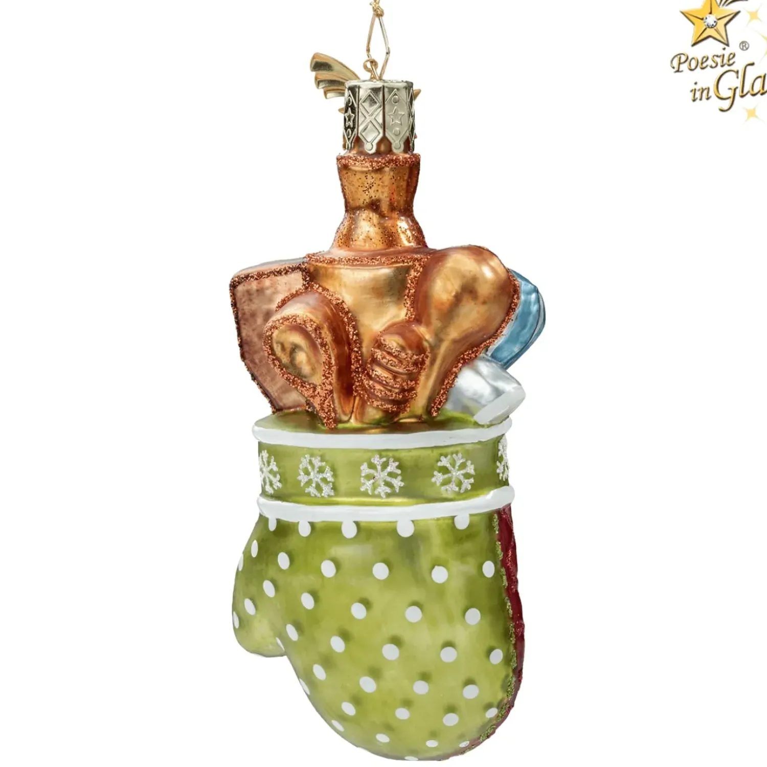 Poesie in Glas Backhandschuh Mit Utensilien