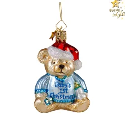 Poesie in Glas Bar "Baby'S 1St Christmas" (Blau)