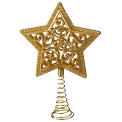 Käthe Wohlfahrt Baumspitze Stern Mit Glimmer, Gold