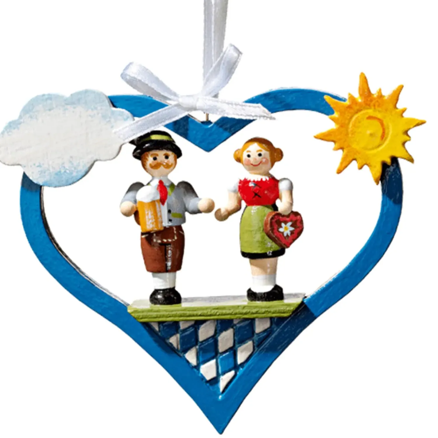 Käthes Original Bayrisches Herz Mit Trachtenpaar