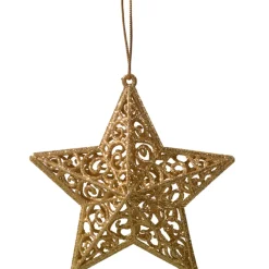 Käthe Wohlfahrt 3-D Stern Mit Glimmer, Gold