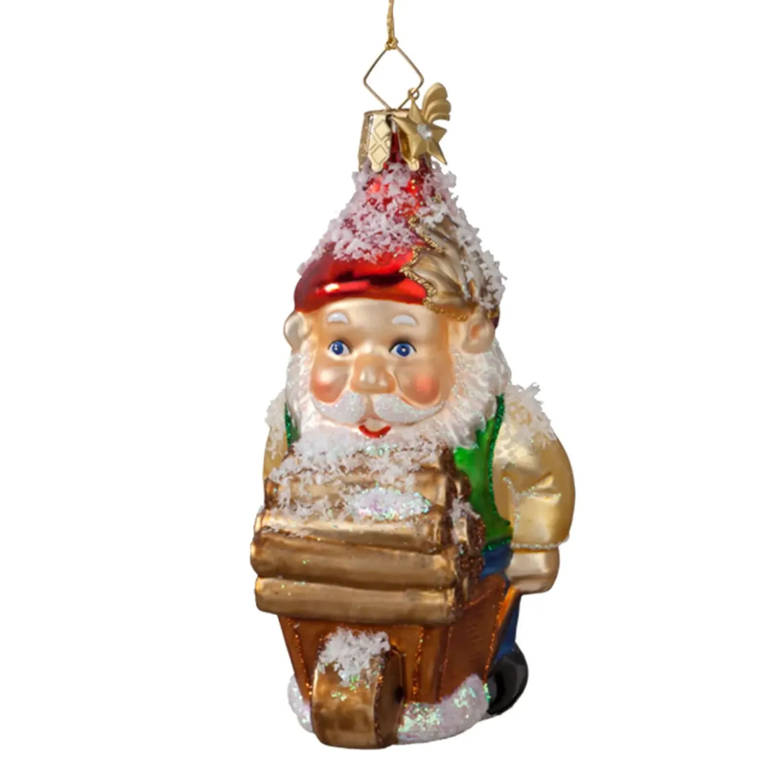 Poesie in Glas Gartenzwerg Mit Schubkarre