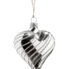 Käthe Wohlfahrt Glasherz Silber Mit Silber Spiraldekor
