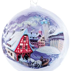 Käthe Wohlfahrt Glaskugel "Alte Schmiede" Rothenburg Im Winter, 10Cm