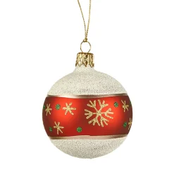 Käthe Wohlfahrt Glaskugel Frosty Mit Schneeflocken, 6Cm