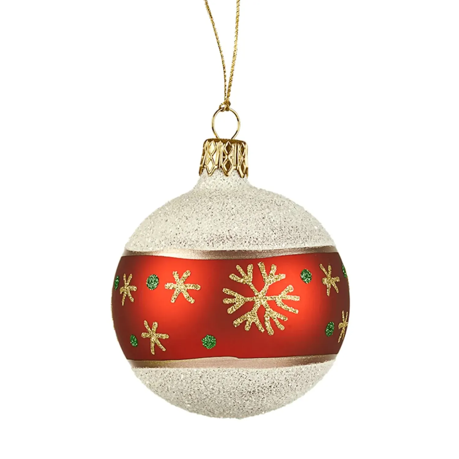 Käthe Wohlfahrt Glaskugel Frosty Mit Schneeflocken, 6Cm