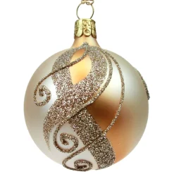 Käthe Wohlfahrt Glaskugel Gold Mit Verzierung, 6 Cm