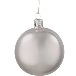 Käthe Wohlfahrt Glaskugel Grau, Glanzend, 7 Cm