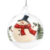 Käthe Wohlfahrt Glaskugel Klar Schneemann Mit Zylinder, 8 Cm