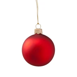 Käthe Wohlfahrt Glaskugel Matt Rot, 6 Cm