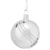Käthe Wohlfahrt Glaskugel Silber Mit Glitterdekor, 6 Cm