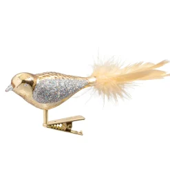 Poesie in Glas Glasvogel Kupfer-Silber