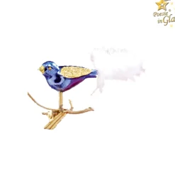 Poesie in Glas Glasvogel Lila/Gold