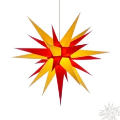 Herrnhuter Sterne Herrnhuter Papierstern, Rot/Gelb, 70Cm