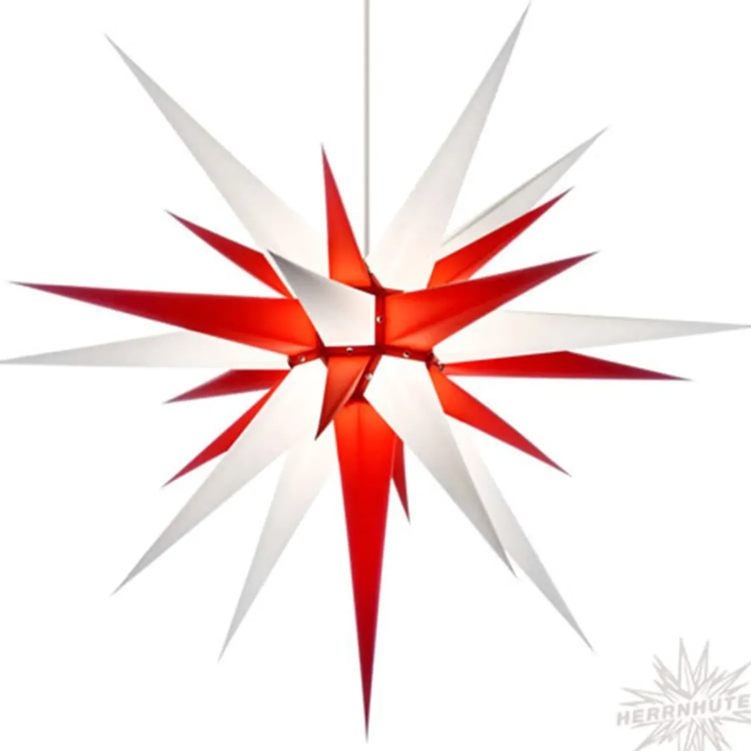 Herrnhuter Sterne Herrnhuter Papierstern, Weis/Rot, 80Cm