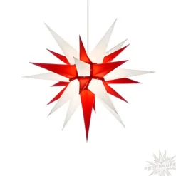 Herrnhuter Sterne Herrnhuter Papierstern, Weis/Rot, 60Cm
