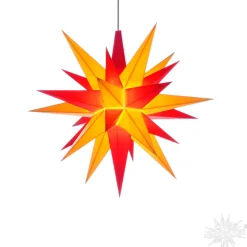 Herrnhuter Sterne Herrnhuter Stern Gelb/Rot, 13 Cm, Kunststoff