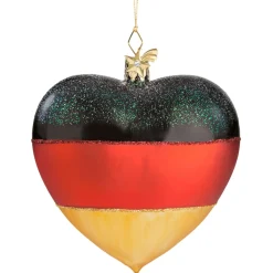 Poesie in Glas Herz Flagge Deutschland