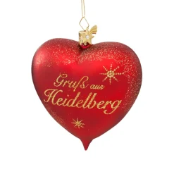 Poesie in Glas Herz "Grus Aus Heidelberg"