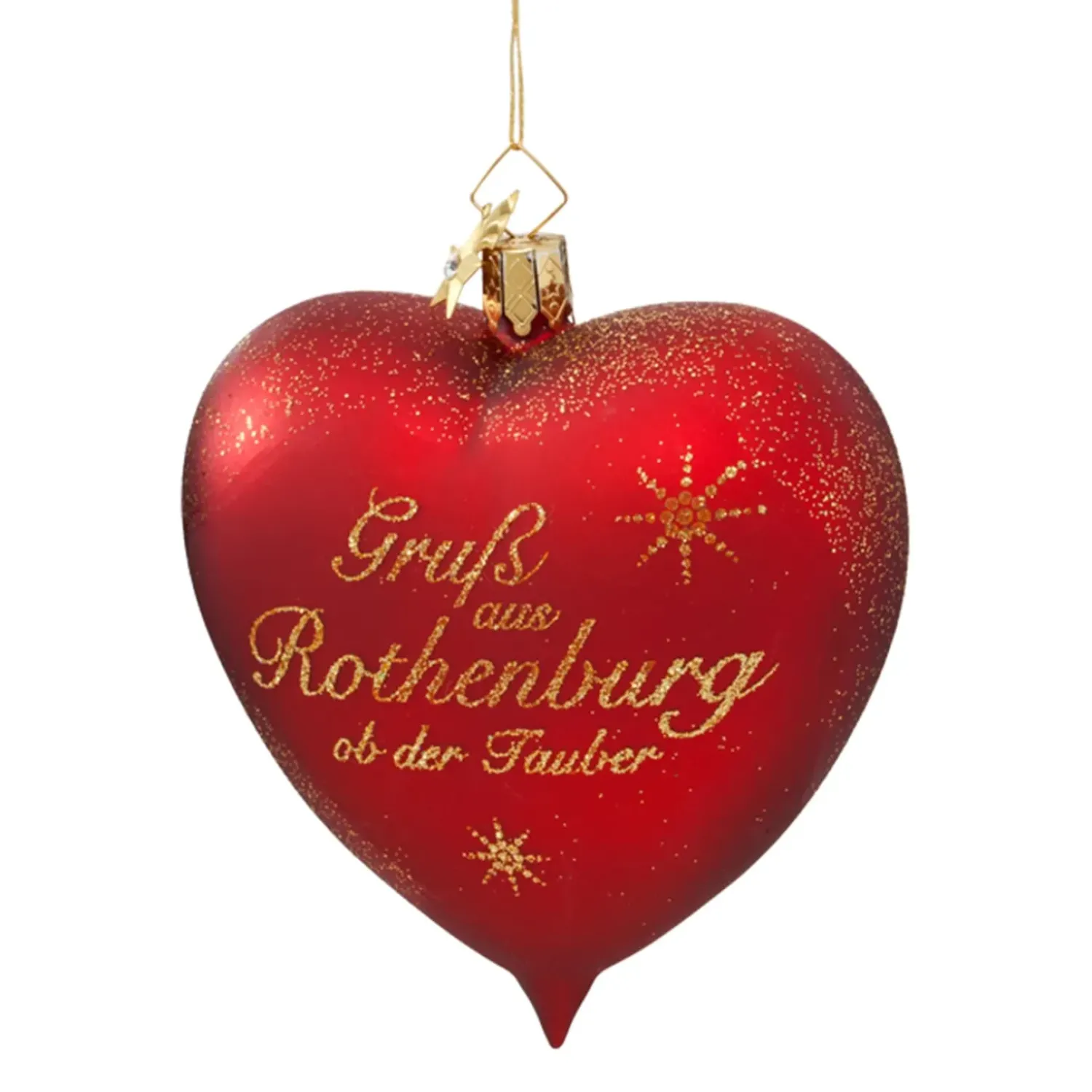 Poesie in Glas Herz "Grus Aus Rothenburg"