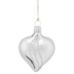 Käthe Wohlfahrt Herz Silber Mit Glitterdekor