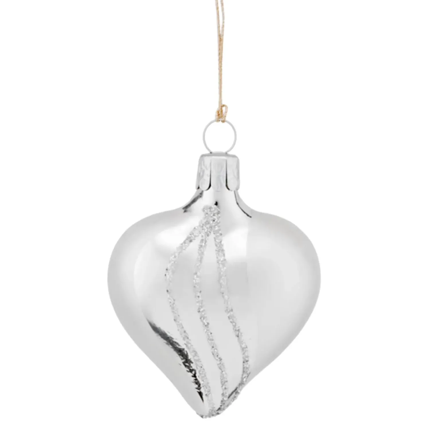 Käthe Wohlfahrt Herz Silber Mit Glitterdekor