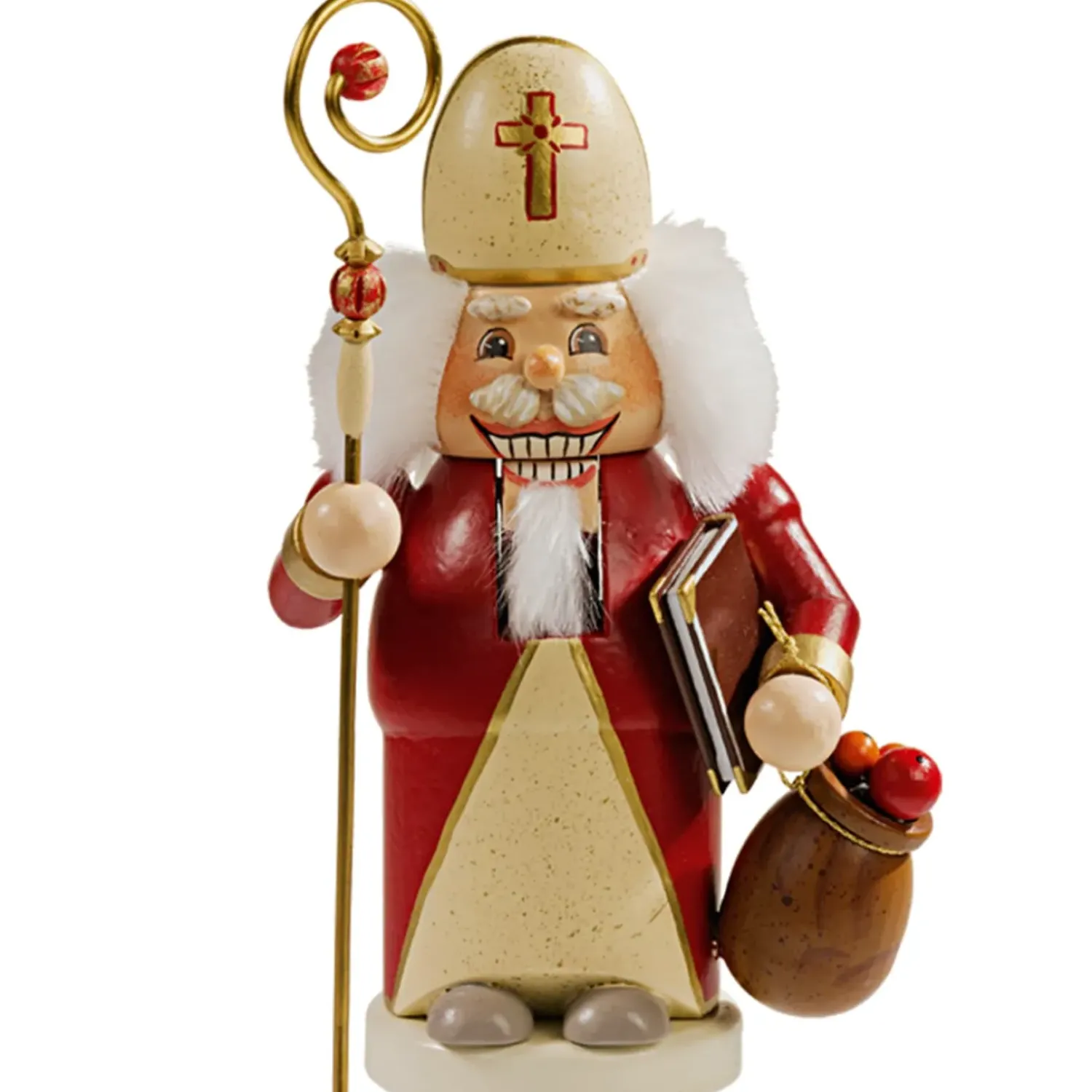 Käthes Original Holzknackl "Sankt Nikolaus", 14Cm
