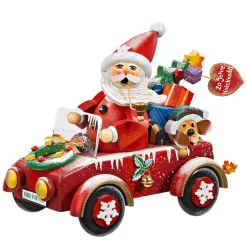 Käthes Original Holzknoddl "Mit Vollgas Zur Bescherung", Rauchermannchen