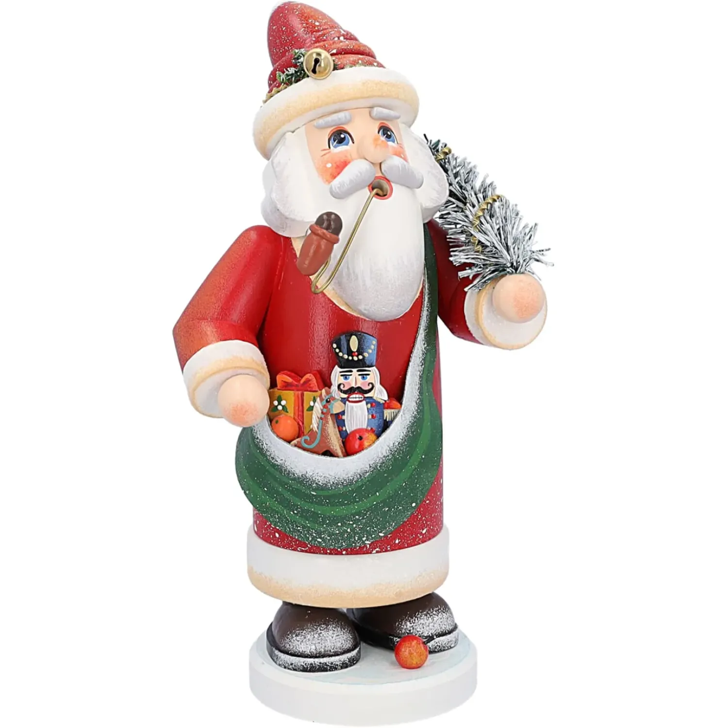 Käthes Original Holzknoddl "Nostalgischer Weihnachtsmann", Rauchermannchen