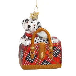 Poesie in Glas Karierte Handtasche Mit Dalmatiner