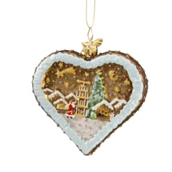 Poesie in Glas Lebkuchenherz "Gruse Vom Weihnachtsmarkt"
