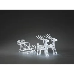 KONSTSMIDE Led Acryl Schlitten Mit Rentieren