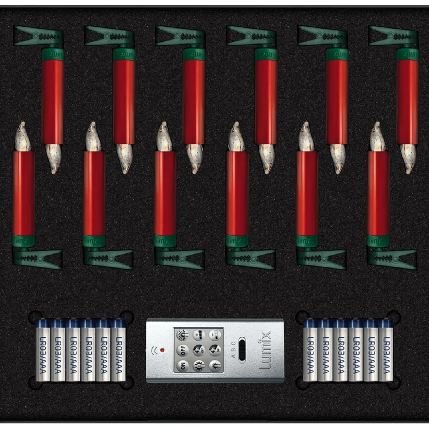 Krinner Lumix Superlight Mini 12 Kerzen Basis Set In Rot