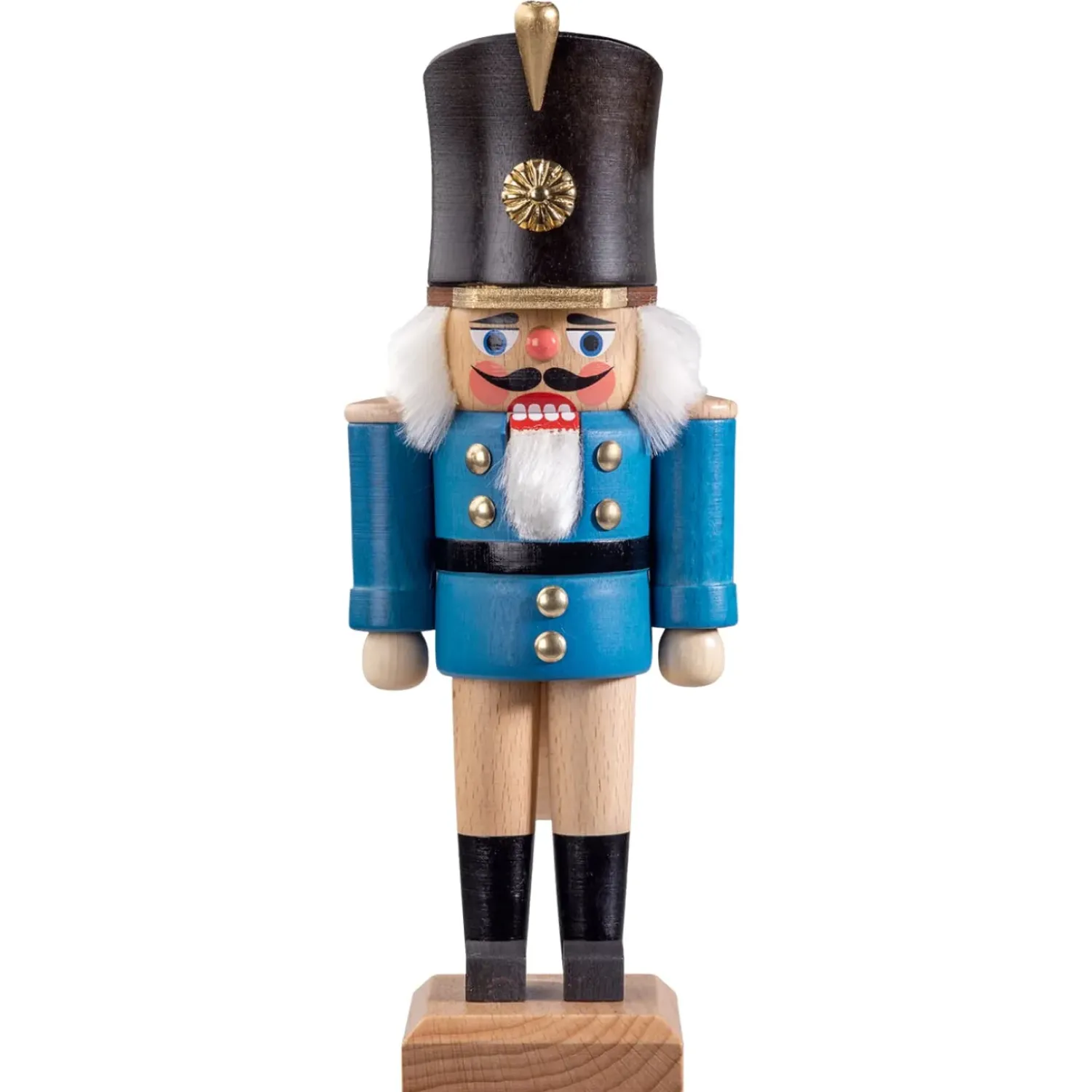 HODREWA Nussknacker "Gardesoldat", Blau/Lasiert, 20,5 Cm