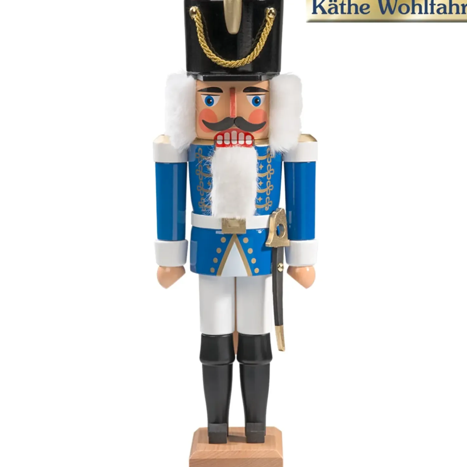 HODREWA Nussknacker "Husar" Blau, 36Cm