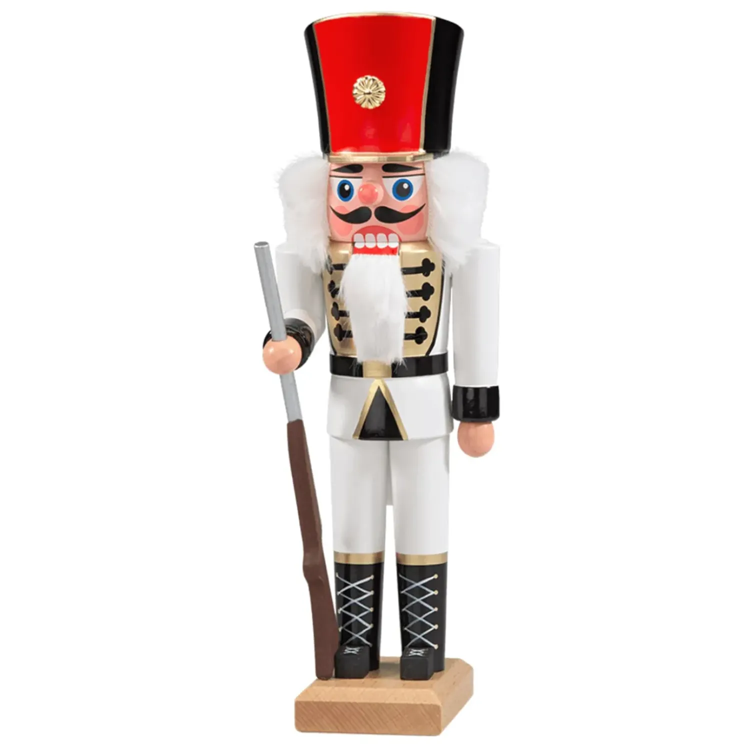 HODREWA Nussknacker "Husar" Weis, 29Cm