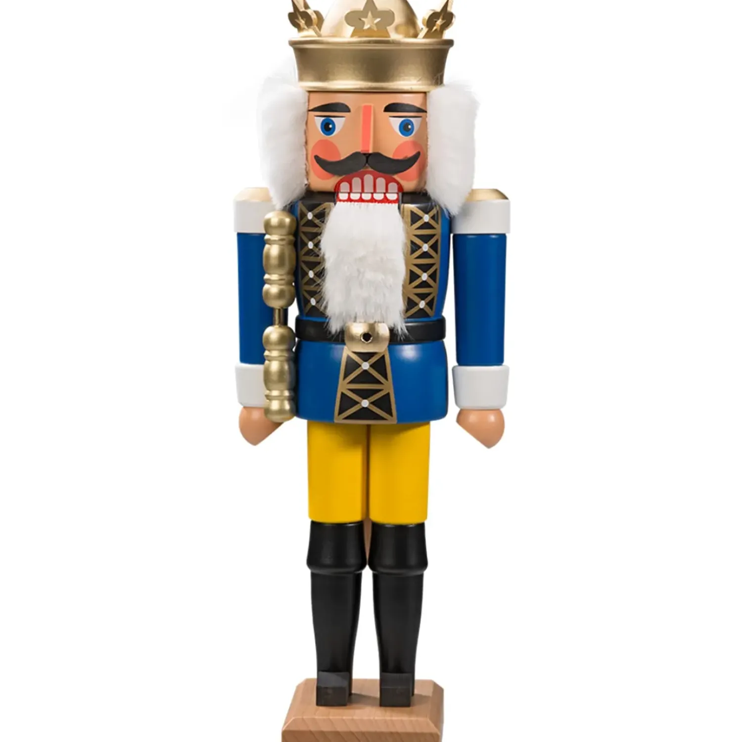 HODREWA Nussknacker "Konig" Blau, 36Cm