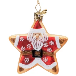 Poesie in Glas Platzchenstern Mit Weihnachtsmann