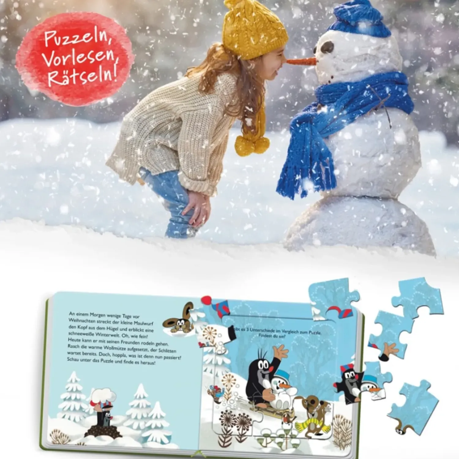 Trötsch Verlag Puzzlebuch Zu Weihnachten "Der Kleine Maulwurf"