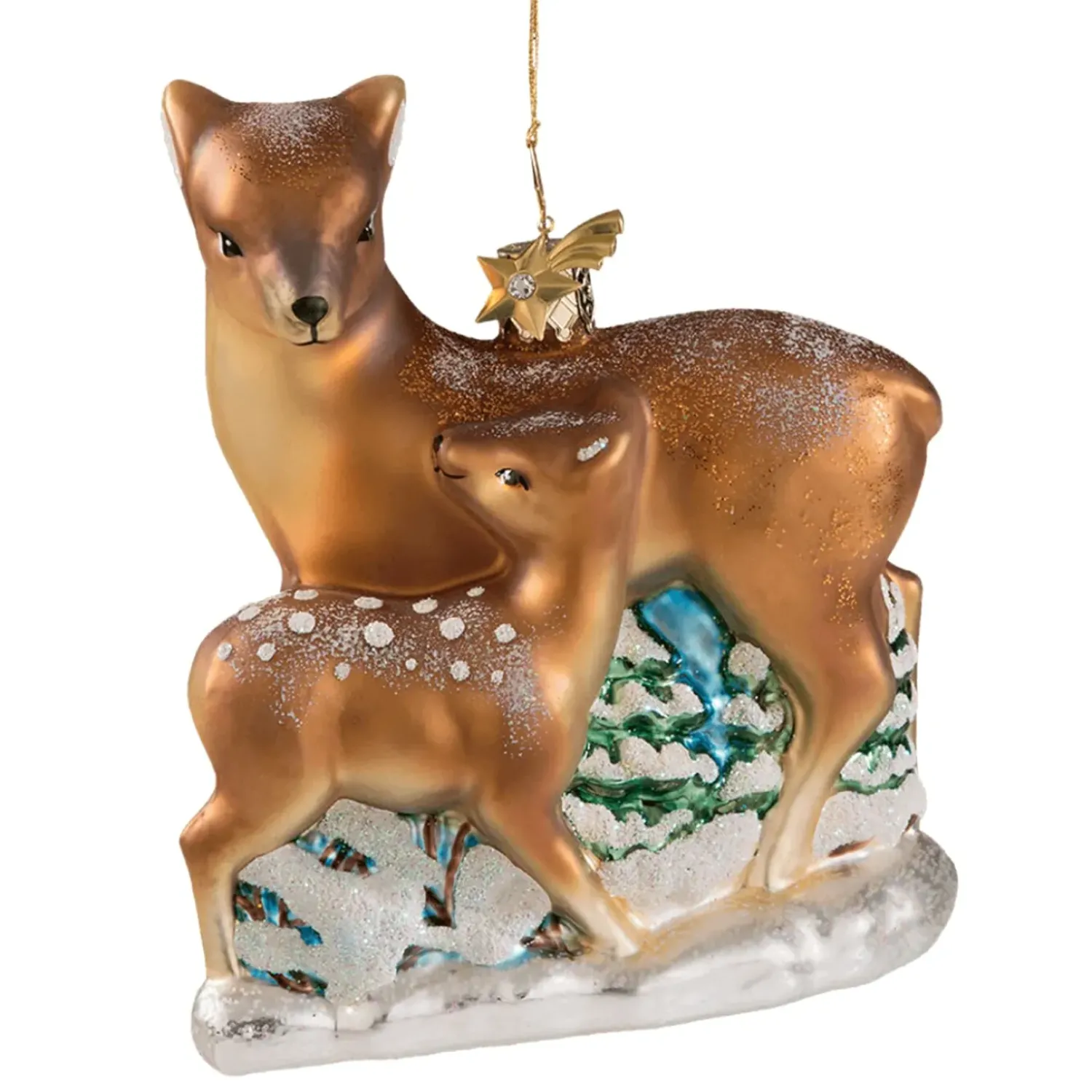 Poesie in Glas Reh Mit Rehkitz