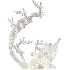 Käthe Wohlfahrt Rentierschlitten Aus Acryl Mit Beleuchtung, 35Cm