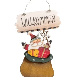 Käthe Wohlfahrt Schild Weihnachtsmann "Willkommen"