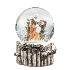 Käthe Wohlfahrt Schneekugel "Fuchs Mit Rotkehlchen"