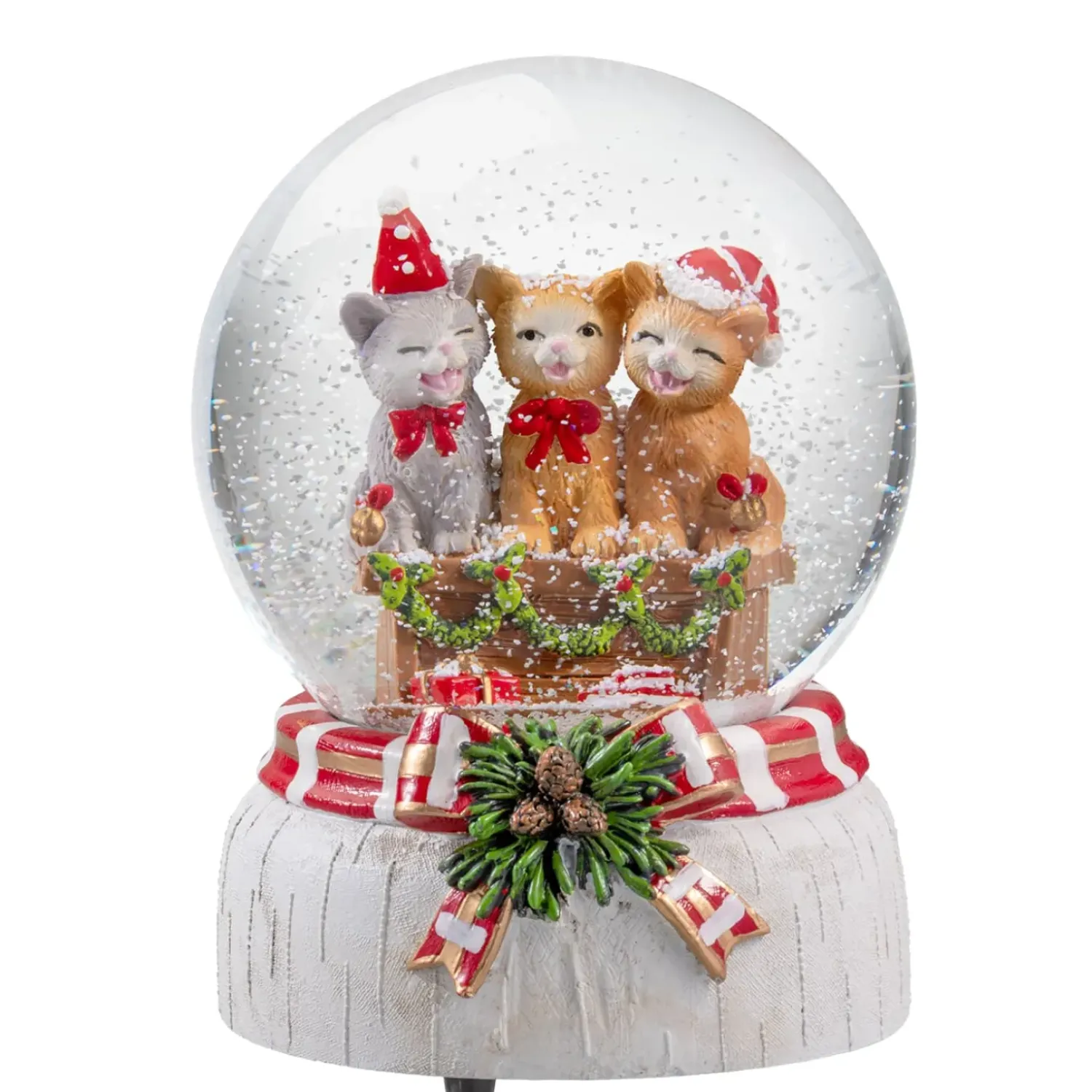 Käthe Wohlfahrt Schneekugel "Weihnachtliches Katzentrio"