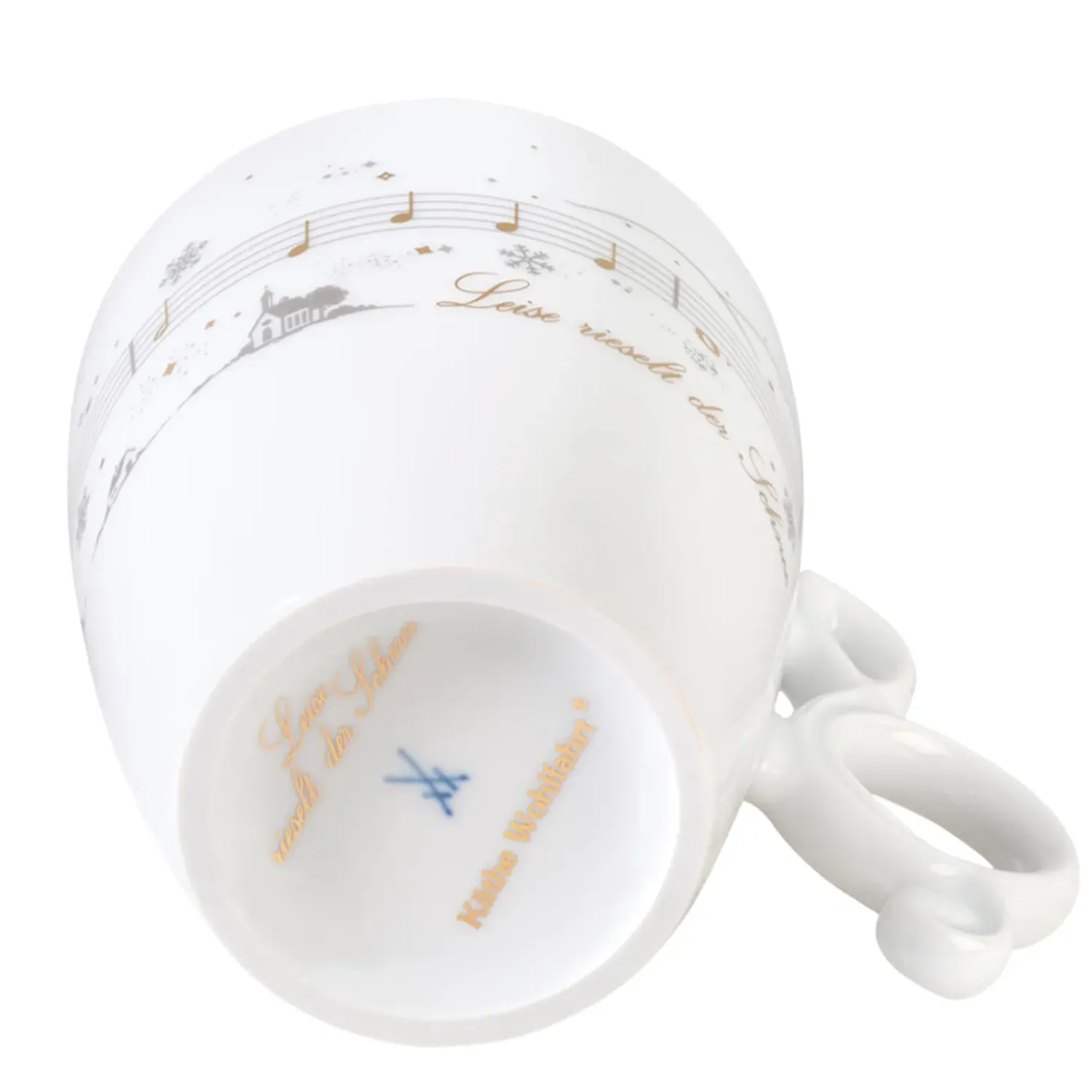 Meissen Porzellan Tasse "Leise Rieselt Der Schnee"