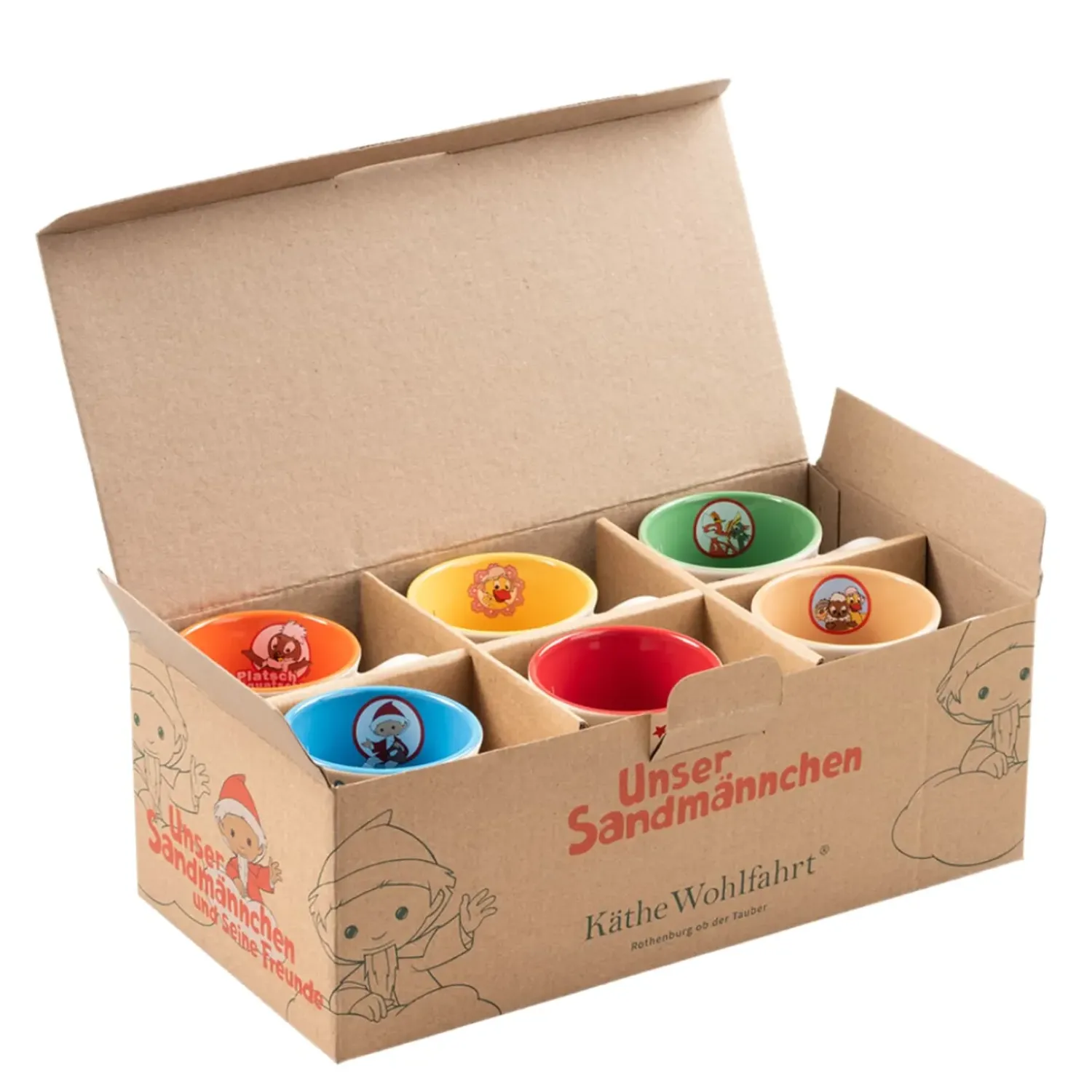 Käthe Wohlfahrt Tassen Set "Sandmannchen Und Seine Freunde"