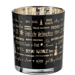 Käthe Wohlfahrt Teelichtglas "Frohliche Weihnachten", 10Cm