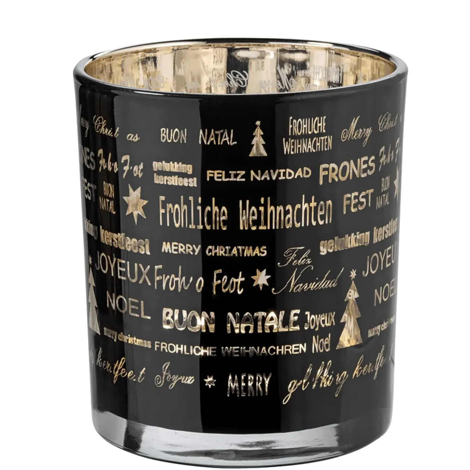 Käthe Wohlfahrt Teelichtglas "Frohliche Weihnachten", 10Cm