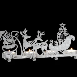 Käthe Wohlfahrt Teelichthalter "Rentierschlitten", Silber